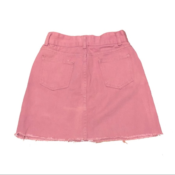NWT Beginning Boutique Pink Jean Skirt - Picture 2 of 3